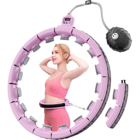 ZOLGINAH Hula Hoop Pneu pour adulte Smart Hoola Hup Pneu de fitness réglable Perte de poids avec embout de massage 18 segments amovibles pour débutants et enfants (1/5)