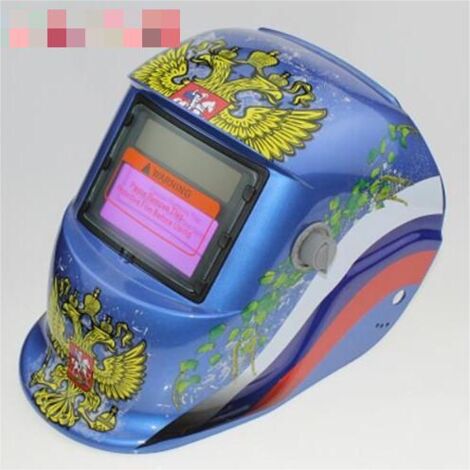 ZOLGINAH Casque de Soudure Automatique - Masque de Soudure avec 2 Lentilles et 2 Capteurs de filtre à ombre réglables DIN9-13 pour le soudage à l'arc de MIG TIG MAG [Classe énergétique A+++] (1/5)