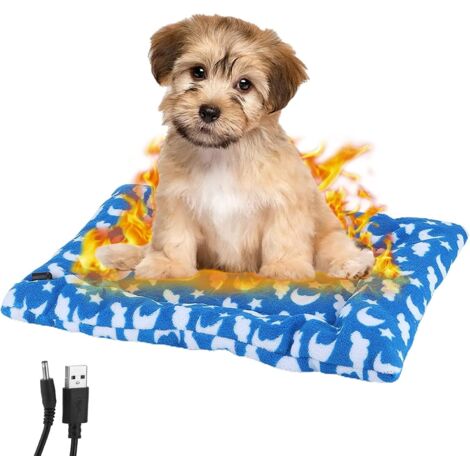 ZOLGINAH Tapis Chauffant pour Animaux,Coussin Chauffant pour Animaux,Compagnie Electrique Coussin pour Chien Chat Tapis Chauffant réglable Lavable (1/5)
