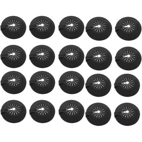 ZOLGINAH 20 Pièces Cache Tuyau Radiateur,Colliers de Pipe Plastique Cache Tuyau Radiateur Rosace à Clapet en Plastique Cache-Tuyaux de Chauffage,Rosaces pour Radiateur pour 8-30 mm de Tuyaux d'eau(noi (1/5)
