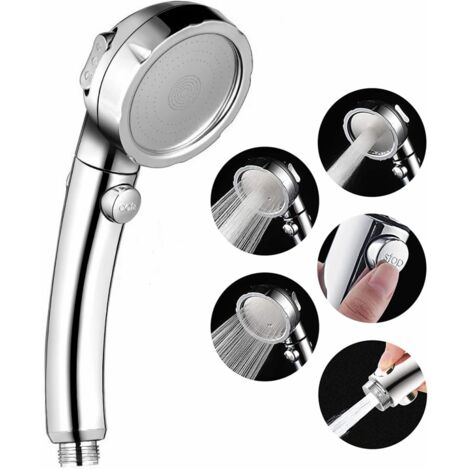 ZOLGINAH Pommeau de Douche, douchette douche salle de bain, 3 modes de Spa à économie d'énergie, Pommeau Douche Haute Pression (Douche) (1/5)