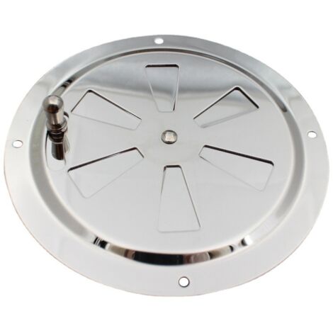 ZOLGINAH Feuille de Ventilation en Acier Inoxydable 316 5 Pouces Ronde de Ventilation Rosette Cabine Ventilation Papillon Ventilation Gill Plaque avec Bouton latéral pour Bateau, Camping-Car, Maison (1/4)