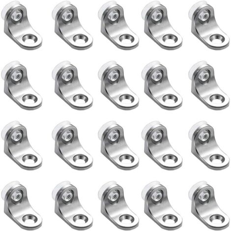 ZOLGINAH Lot de 20 supports d'angle en forme de L en métal et verre (1/5)