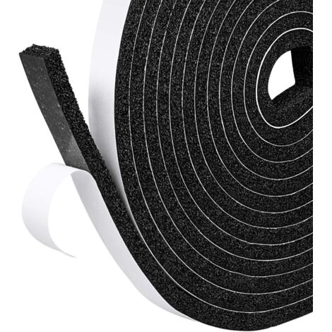 ZOLGINAH Joint en Bande Autocollant pour Isolation Porte Entrée Fenêtre, 12mm X 6mm X 2m 15 rouleaux, Joint en Mousse Multiusage Antichoc pour Protection Meuble, Étanche à Vent, Isolation Phonique, No