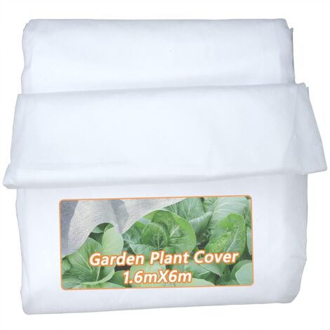 ZOLGINAH Housse de Protection en Non tissé pour Plantes, Housse Tunnel de Protection pour Plante, Perméables 1,6m x 6m 30g/m², Blanc (1/5)