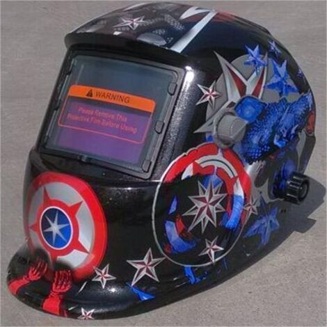 ZOLGINAH Casque de Soudure Automatique - Masque de Soudure avec 2 Lentilles et 2 Capteurs de filtre à ombre réglables DIN9-13 pour le soudage à l'arc de MIG TIG MAG [Classe énergétique A+++] (1/5)