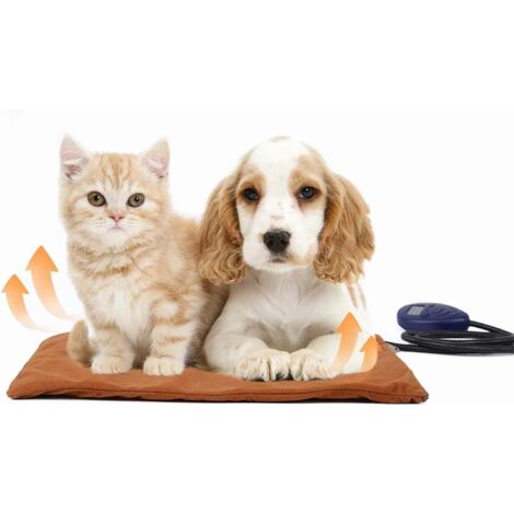 ZOLGINAH Tapis Chauffant Chien Chat Coussin Chauffant pour Animaux de Compagnie, Electrique Coussin pour Chien Chat avec 7 Vitesses de Réglage de la Température 40x30cm (1/4)