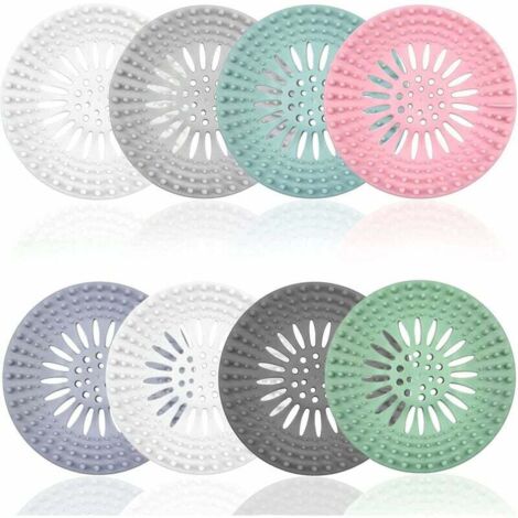 ZOLGINAH 8 pièces de Filtre à Cheveux en Silicone, Dispositif de Protection de Drainage Universel, Peuvent être utilisées dans la Salle de Bain, la Baignoire, la Cuisine, Le Filtre à Cheveux (1/5)