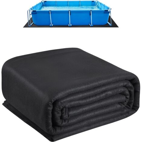 Tapis de Sol pour Piscine Carrée – 4x4 m, Protection Anti-Perforation, Antidérapant – Pour Piscines Hors Sol, Tapis Spa