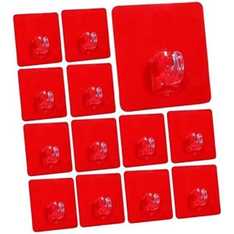 ZOLGINAH 13 Pièces Crochets Adhésifs pour Étagère sans perçage 15 kg Max Crochets Muraux Transparents pour la Salle de Bains Cuisine et la Chambre (1/5)