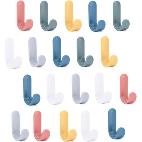 ZOLGINAH 20 pièces de crochet porte-serviettes, crochet de salle de bain porte-serviettes de salle de bain cuisine bureau porte-manteau enfants, crochet mural en acier inoxydable (1/5)