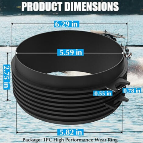 Yctze Bague d'usure pour Bateau à Moteur 267000617 ABS, 2 Pièces, Haute Performance, Remplacement pour Sea Doo Spark ACE 900 TRIXX, Pièces de Rechange pour Yacht Yctze Bague d'usure pour Bateau à Moteur 267000617 ABS, 2 Pièces, Haute Performance, Remplacement pour Sea Doo Spark ACE 900 TRIXX, Pièces de Rechange pour Yacht