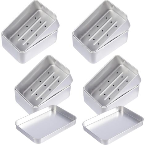 Porte-savon en aluminium, 3 porte-savons avec égouttoir amovible, boîte en métal pour la maison ou les voyages | Leroy Merlin