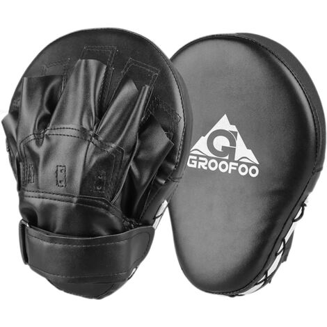 Mitaines De Boxe Demi-doigts - PU Résistant, Protection Choc, Pour Kickboxing, MMA, Entraînement Adulte - Noir