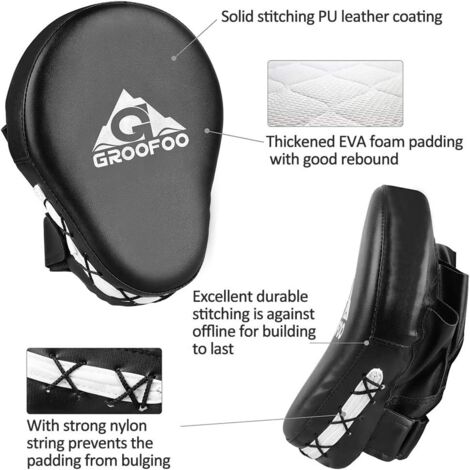 Gants De Boxe Muay Thai MMA - Cuir PU, Rembourrage EVA - Pour Entraînement, Sac De Frappe, Sparring Léger