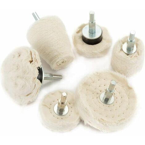 Accessoire De Polissage 6 Pièces Ensemble De Brosses Roue De Polissage En Velours De Coton Conique Cône De Polissage Tampon De Polissage Pour Collecteur Aluminium Acier Inoxydable Chrome Etc. (1/5)