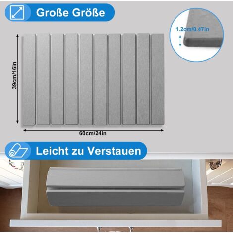 Tapis de robinet en terre de diatomées, gris clair, 60*10*0,9cm, protection anti-éclaboussures pour comptoir de salle de bain. | Leroy Merlin Tapis de robinet en terre de diatomées, gris clair, 60*10*0,9cm, protection anti-éclaboussures pour comptoir de salle de bain. | Leroy Merlin