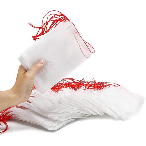 Sacs de protection pour fruits, 100 paquets de sacs de filet de jardin en nylon de 4x6 pouces avec cordon de serrage pour protéger les graines des plantes, les fruits, les fleurs et les légumes, sac d (1/5)
