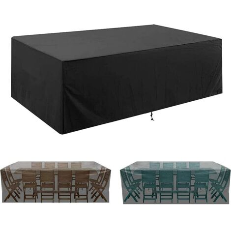 Housse Salon de Jardin, 210D Tissu Oxford Housse de Protection Housse de Meuble Exterieur, Bache Salon de Jardin Imperméable Résistance Au Vent Anti-UV Housse Table de Jardin (226x112x65cm) (1/5)