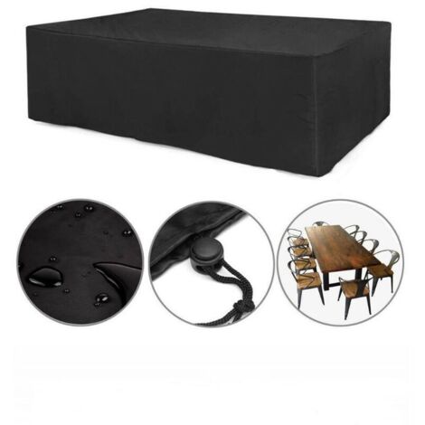 Housse Salon de Jardin Bâche Meuble, Robuste Tissu Oxford 210D Housse de Protection pour Meubles De Jardin Imperméable Anti-UV Extérieur (180 x 160 x 55 cm) (1/5)