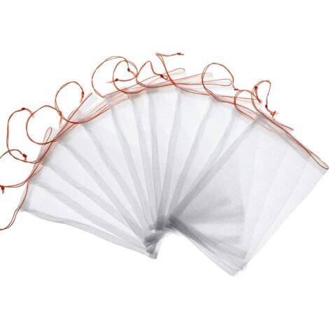 120 pièces 6 x 10 pouces sacs de protection pour les fruits, sac de protection en nylon pour les fruits, sac de protection pour les oiseaux, sac de protection pour les plantes, les fleurs et les fruit (1/5)