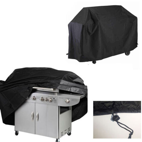 Housse De Mobilier De Jardin pour Barbecue , Tissu Oxford Robuste avec Boucle Coupe-Vent, Housse De Barbecue Anti-Poussière, Imperméable Et Solaire (Noire) - XXS(80x66x100cm) (1/5)