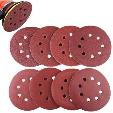 5 pouces 8 trous 40-2000 10pcs(40+60+80+120+180+240+320+400) meule de grain Le kit de papier abrasif peut être poncé / poli (1/5)
