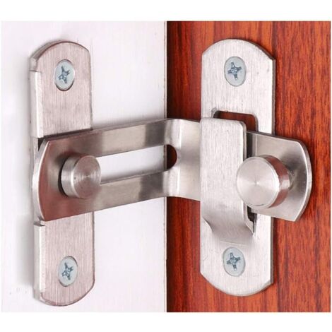 Lot de 2 Le verrou de la porte 90 Verrouiller la porte Verrouillage de la porte à angle droit en bas (1/5)