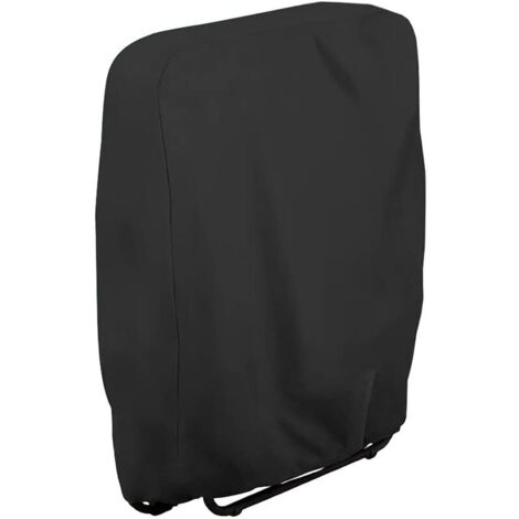 LYCXAMES -- Housse de protection pour chaises de jardin résistante aux UV Résistant au vent pour meubles de jardin Deckchair Chaise longue pliable avec sac de transport Oxford Noir 71x110x34CM (1/5)