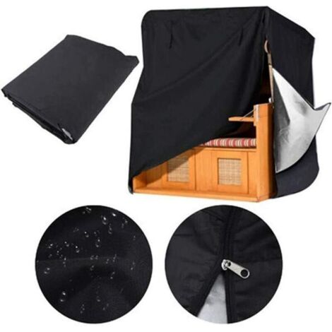 Housses de Meubles Housse de Plage Housse de Chaise - Couverture de Protection Deluxe for la Plage Panier poussière et étanche Housses pour mobilier de Jardin ( Black, 135X105X175cm) (1/5)