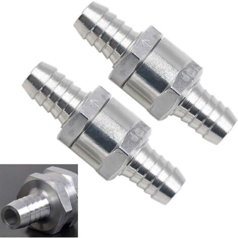 Clapet Anti-Retour Valve de Carburant en Aluminium, Non Retour Clapet Anti-Retour à Essence Diesels(12mm 2pcs) pour Carburateur Low Systèmes de carburant sous pression (1/5)