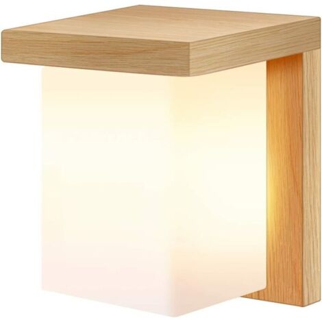Applique Murale Décorative en Bois Massif Lampe Murale Moderne pour Chevet Salon Escalier Couloir- Série Minimalisme (pas de source lumineuse) (1/5)