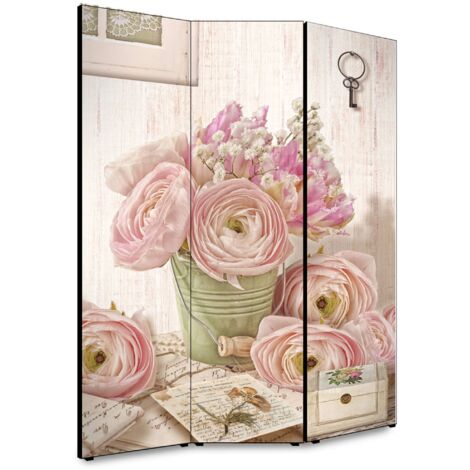 Lupia - Separe' per interni, Divisorio 135,6 x H 176 x P 3,1 cm ROMANTIC LYRICS paravento 3 Ante in legno con Tele stampate fronte retro Soggetto unico (1/4)
