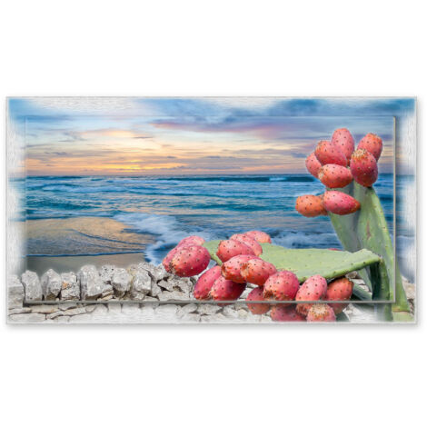 Scenolia Quadro Decorativo Su Tela Con Cornice In Alluminio Grigio – 90x60 Cm, Made In France