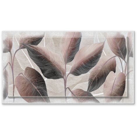 Lupia - Quadro moderno su Tela con Cornice stampata, NEWEXT 75x135 cm PASTEL MIX FLOWERS, stampa tela in cotone e cornice legno mdf, soggiorno, camera da letto, cucina, ufficio (1/4)
