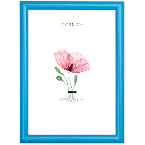 Lupia - Cornice portafoto in legno da parete PIATTINA BLU, per foto, stampe artistiche, poster, quadri moderni 40x50 cm