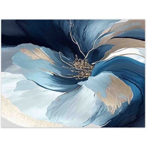 Lupia - Quadro Copri Cassaforte Tela ABSTRACT FLOWER, decorazione moderna per nascondere Quadri Elettrici, Contatori, Modem, Cotone con Telaio Legno, varie dimensioni senza cerniera 40x30 cm