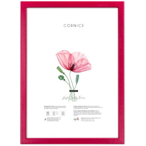 Lupia - Cornice portafoto in legno da parete BOMBER FUCSIA, per foto, stampe artistiche, poster, quadri moderni 35x50 cm