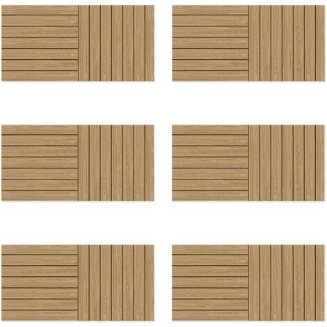 Lupia - Set 6 pezzi Pannelli di Rivestimento ROVERE 50x100 cm parete e altre superfici Decorazione Modulare