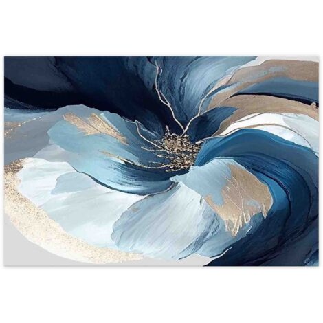 Lupia - Quadro Copri Cassaforte Tela ABSTRACT FLOWER, decorazione moderna per nascondere Quadri Elettrici, Contatori, Modem, Cotone con Telaio Legno, varie dimensioni senza cerniera 40x60 cm