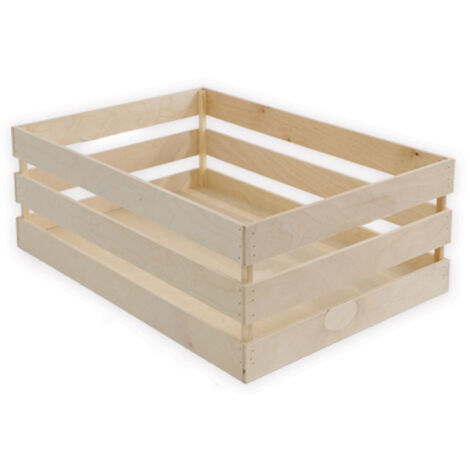 Lupia - Cassetta Contenitore in Legno Naturale, Design Vintage, Multiuso per Casa e Giardino, Decorazioni per Eventi, Centro Tavola Festività, Realizzato in Italia 28x38 Altezza 14 cm