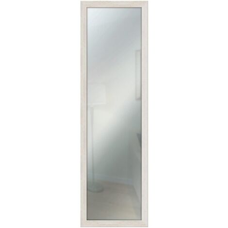 Lupia - Specchio da parete MIRROR SHABBY CHIC 38x121 cm colore Beige Avorio, specchiera per camera da letto, soggiorno, ingresso, verticale o orizzontale