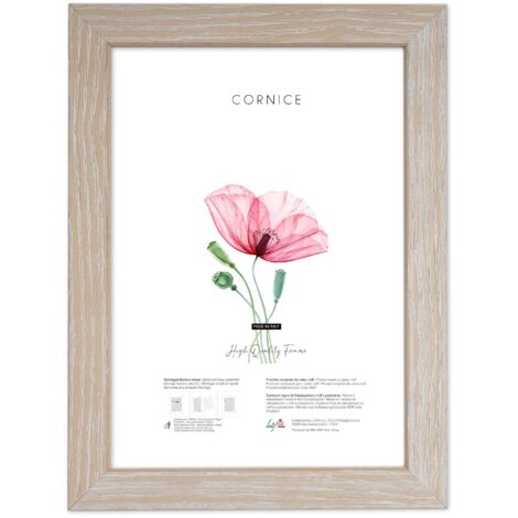 Lupia - Cornice portafoto in legno da parete Shabby Chic BEIGE avorio, per foto, stampe artistiche, poster, quadri moderni 30x45 cm