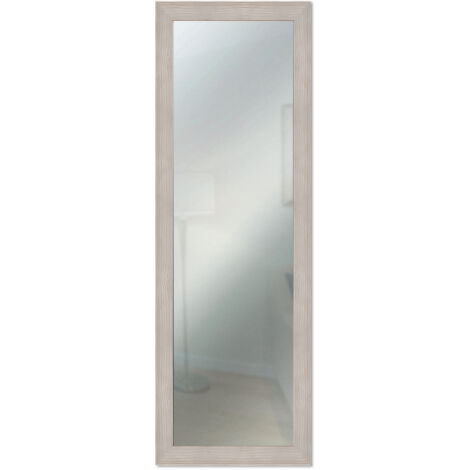 Lupia - Specchio da Parete lungo Moderno con cornice BOSTON 50x150 cm, Legno MDF, Design Shabby Chic, per Camera da Letto, Soggiorno, Ingresso, Montaggio Verticale o Orizzontale Beige