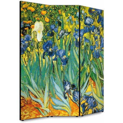 Lupia - Separe' per interni, Divisorio 135,6 x H 176 x P 3,1 cm IRIS paravento 3 Ante in legno con Tele stampate fronte retro Soggetto unico (1/4)