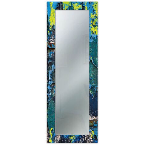 Lupia - Specchio da Parete Moderno Lungo, MIRROR FANTASY OLD WOOD COLOR, Camera da Letto e Ingresso, Cornice Stampa Legno, Specchio da Pavimento Vintage, 44x127 cm, Legno (1/4)