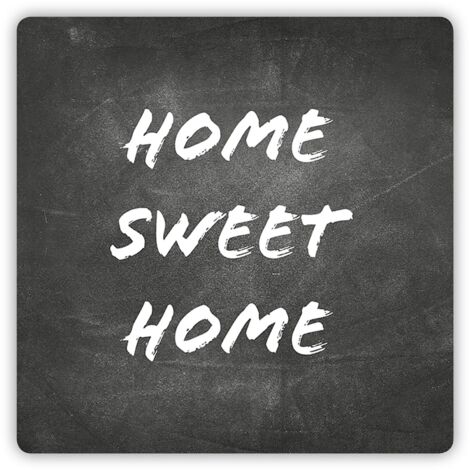 Lupia - Sottotutto decorato in Legno QUADRATO Sotto bicchiere, piatto, pentola HOME SWEET HOME Blackboard 32x32 cm
