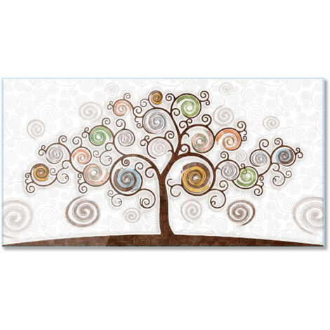 Lupia - Quadro Moderno Stampa su Vetro Temperato GLASS THREE WHITE  Alta Definizione e Lucentezza di Colori  Design Elegante per Soggiorno, Camera, Ufficio  Facile da Appendere, 73x139 cm, Vetro (1/4)