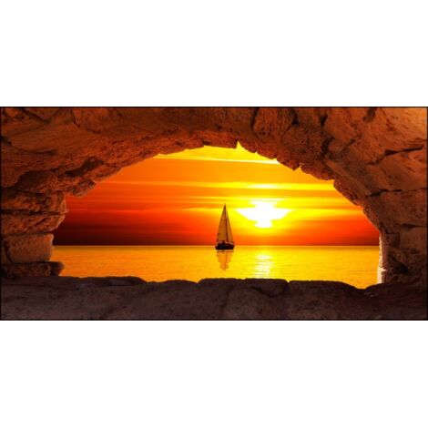 Lupia - Quadro su tela canvas DEEP 77X143 FINESTRA SUL TRAMONTO (1/3)