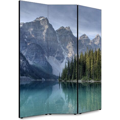 Lupia - Separe' per interni, Divisorio 135,6 x H 176 x P 3,1 cm ALASKA paravento 3 Ante in legno con Tele stampate fronte retro Soggetto unico (1/4)
